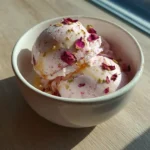 Rose Pistachio Cheesecake Ice Cream With Pistachio Praline Swirl 1767807383.0708416