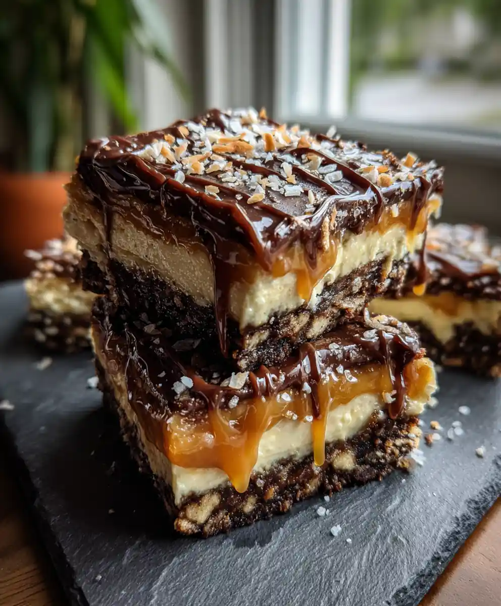 Salted Caramel Chocolate Swirl Cookie Lasagna