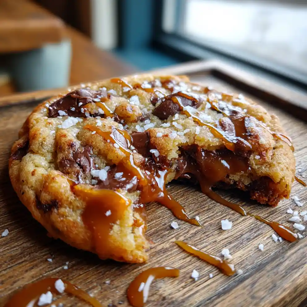 Salted Caramel Swirl Chocolate Chip Cookies 6 Salted Caramel Swirl Chocolate Chip Cookies