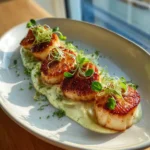 Seared Scallops With Cajun Cream Sauce And Lime Cilantro Butter Drizzle 1767843428.3101962