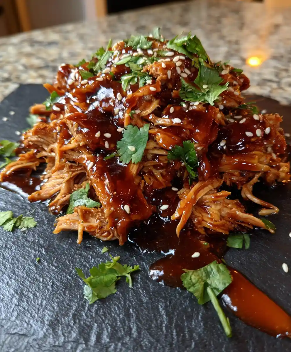 Slow Cooked BBQ Chicken with Apricot Glaze