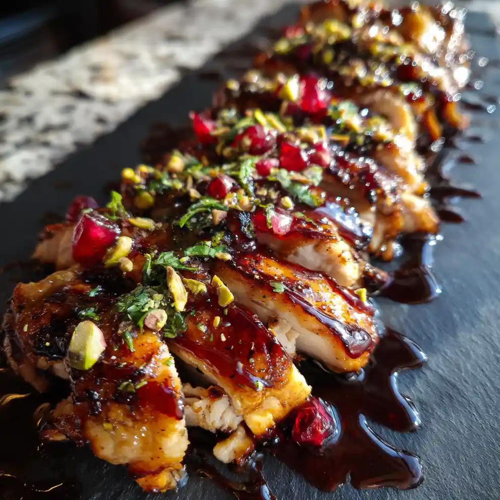 Slow Cooker Chicken Shawarma With Pomegranate Molasses Glaze 6 Slow Cooker Chicken Shawarma with Pomegranate Molasses Glaze