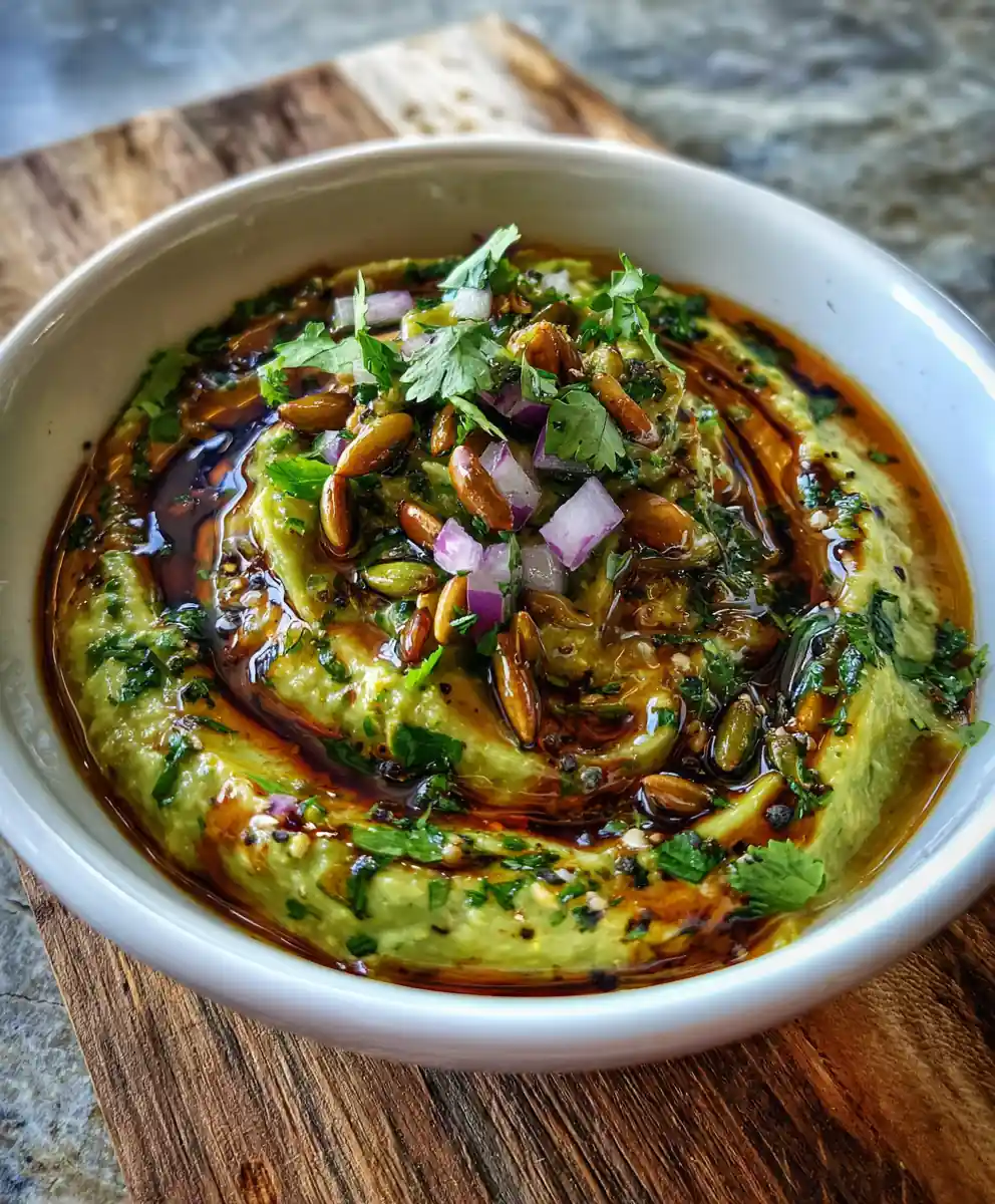Smoky Chipotle Swirl Tomatillo Avocado Salsa