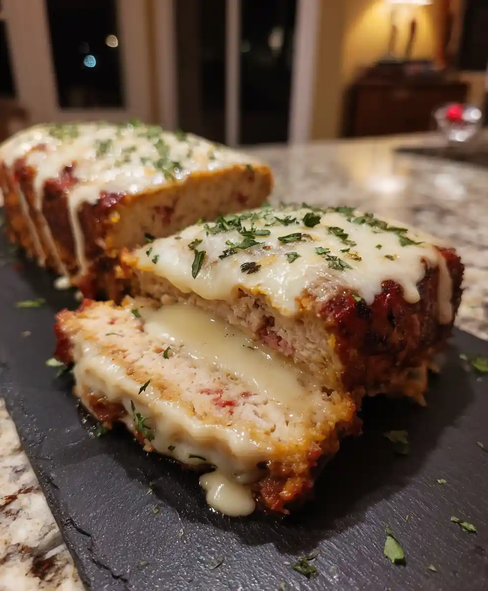 Smoky Turkey & Cheese Ribbon Chicken Cordon Bleu Meatloaf 7 Smoky Turkey & Cheese Ribbon Chicken Cordon Bleu Meatloaf