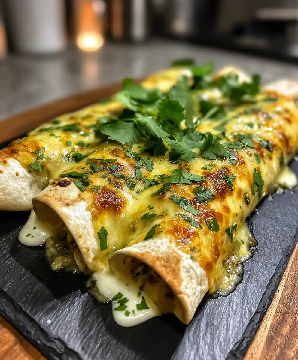 Southern Breakfast Enchiladas with Lime Jalapeño Cream Swirl