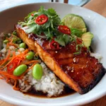 Spicy Salmon Bowls With Coconut Rice Miso Maple Glazed Salmon 1767819611.3731766