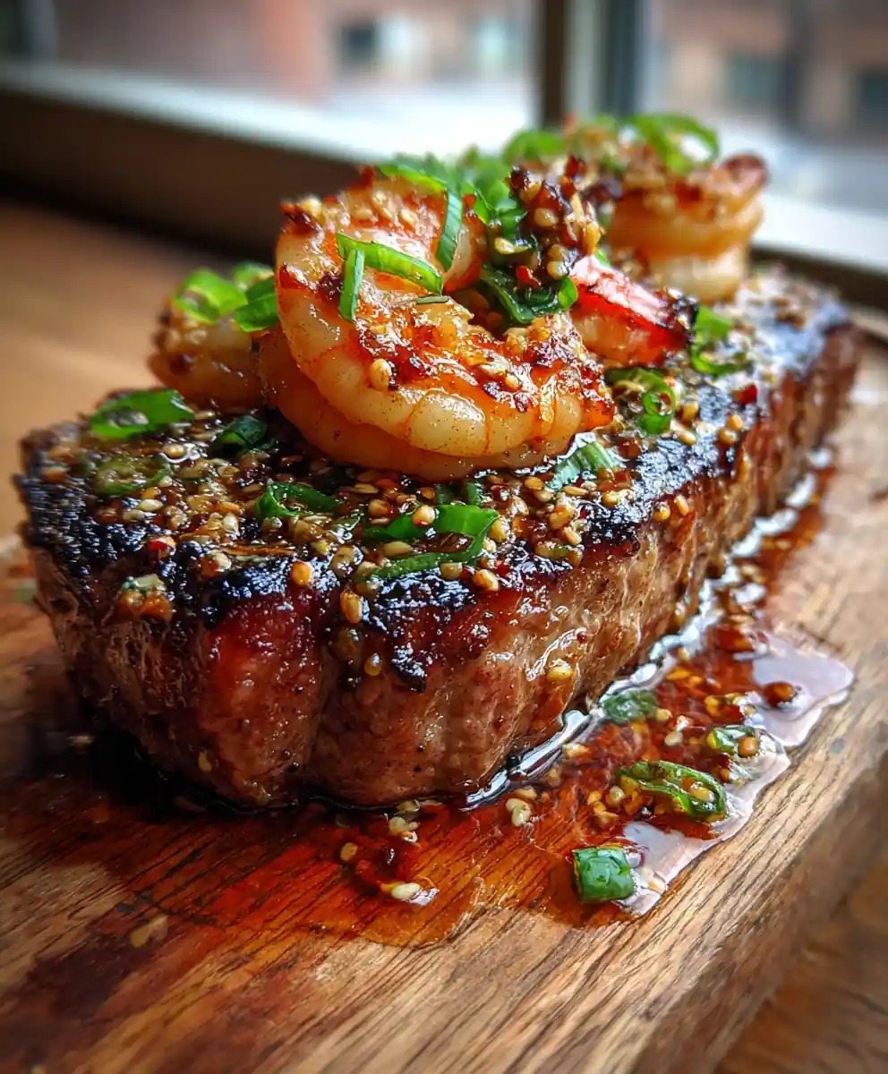 Steak And Shrimp Garlic Herb Foil Packets With Miso Ginger Glaze 7 Steak and Shrimp Garlic Herb Foil Packets with Miso Ginger Glaze