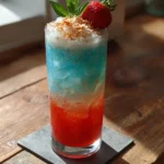 Strawberry Blue Hawaiian Mocktail With Coconut Basil Foam 1767870464.636156