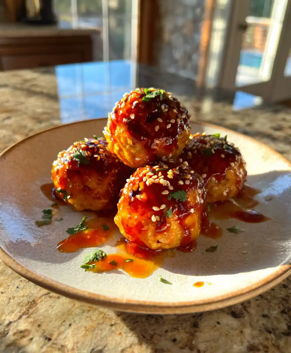 Turkey Meatballs in Smoky Chipotle Honey Garlic Glaze