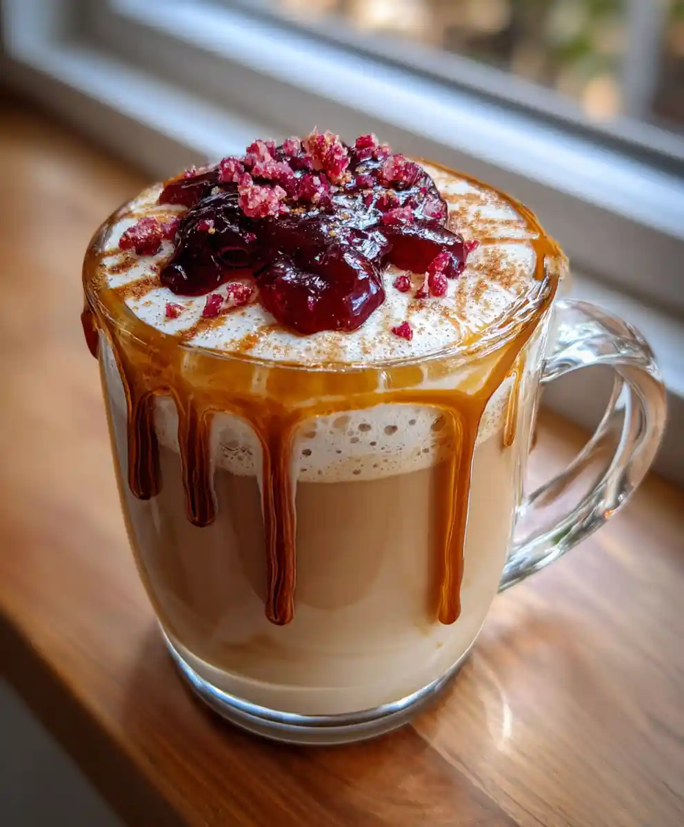 Velvety Cherry Vanilla Tea Latte With Caramelized Cherry Swirl 7 Velvety Cherry Vanilla Tea Latte with Caramelized Cherry Swirl