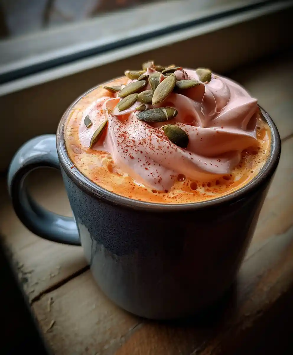 Warm Pumpkin Spice Drink With Toasted Pumpkin Cream 7 Warm Pumpkin Spice Drink with Toasted Pumpkin Cream