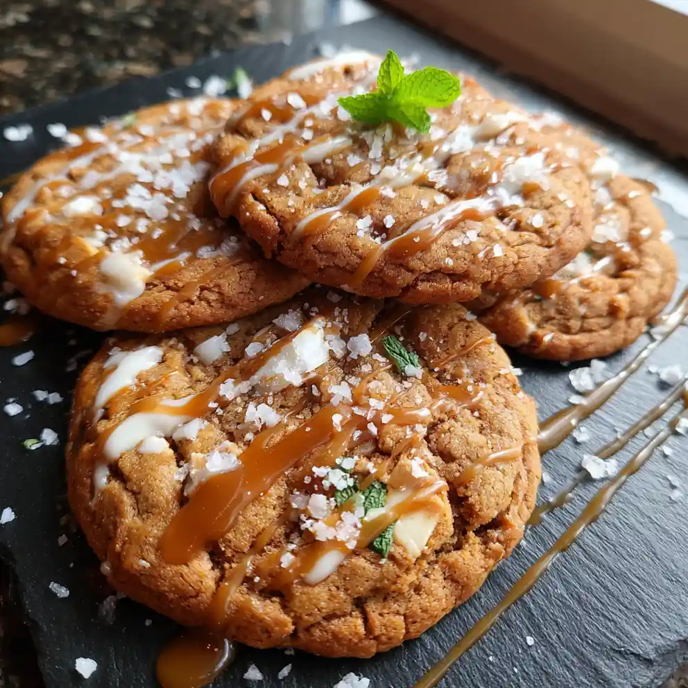 White Chocolate Caramel Chunk Cookies With Salted Caramel Swirl 6 White Chocolate Caramel Chunk Cookies with Salted Caramel Swirl