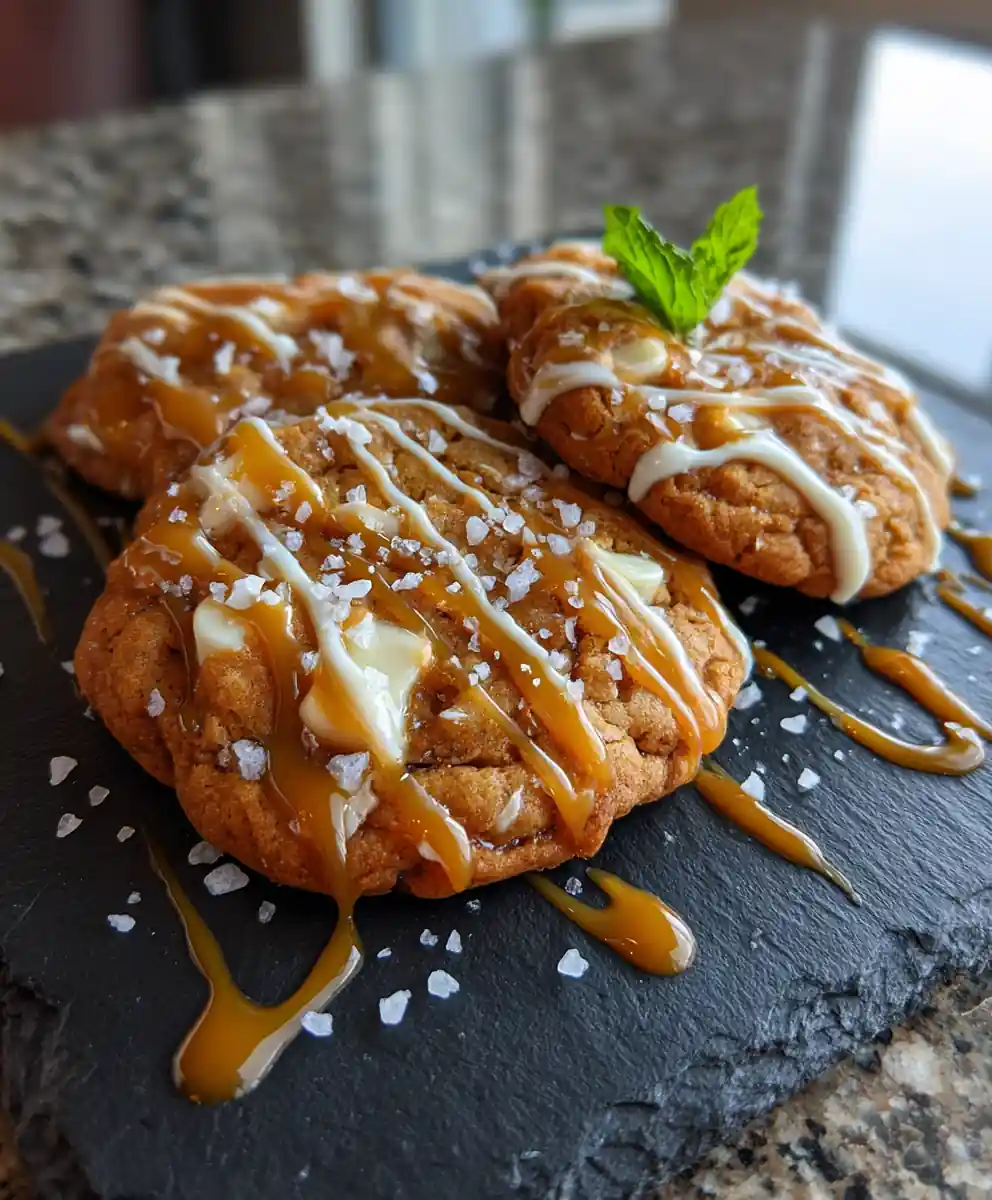 White Chocolate Caramel Chunk Cookies With Salted Caramel Swirl 7 White Chocolate Caramel Chunk Cookies with Salted Caramel Swirl
