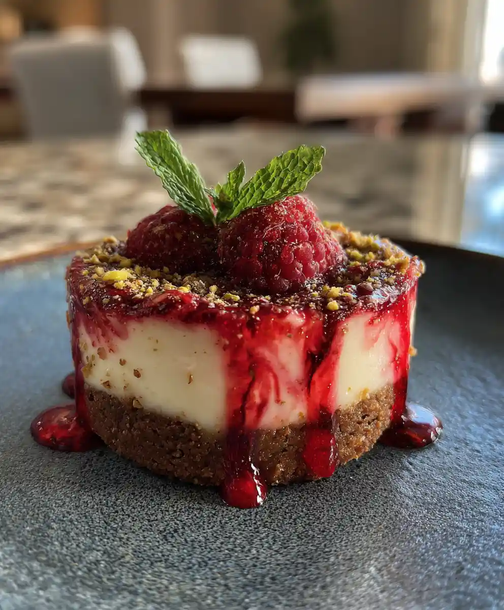 White Chocolate Mousse Tartlets with Raspberry Swirl