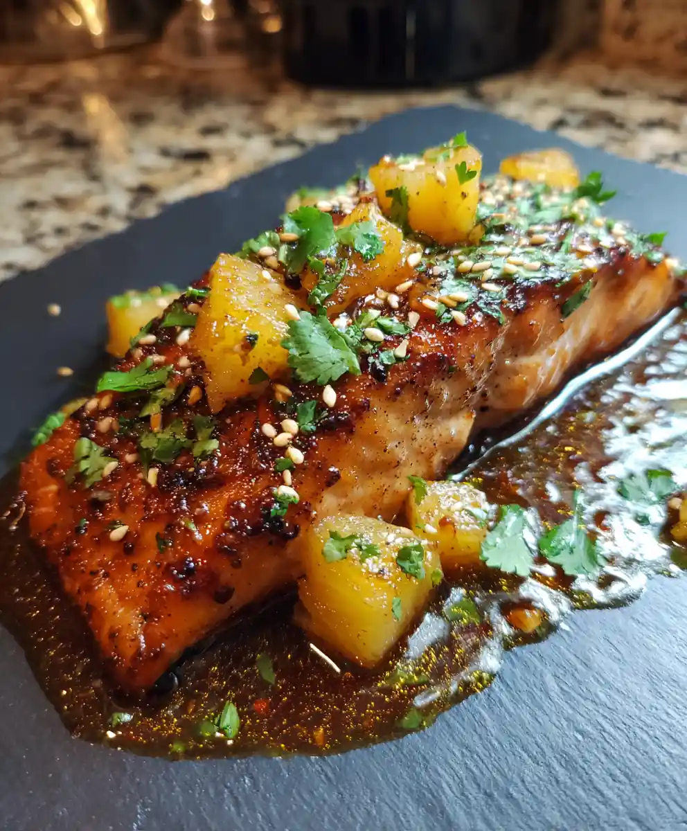 Baked Salmon With Caramelized Pineapple Miso Glaze And Toasted Coconut Crumble 7 Baked Salmon With Caramelized Pineapple Miso Glaze And Toasted Coconut Crumble