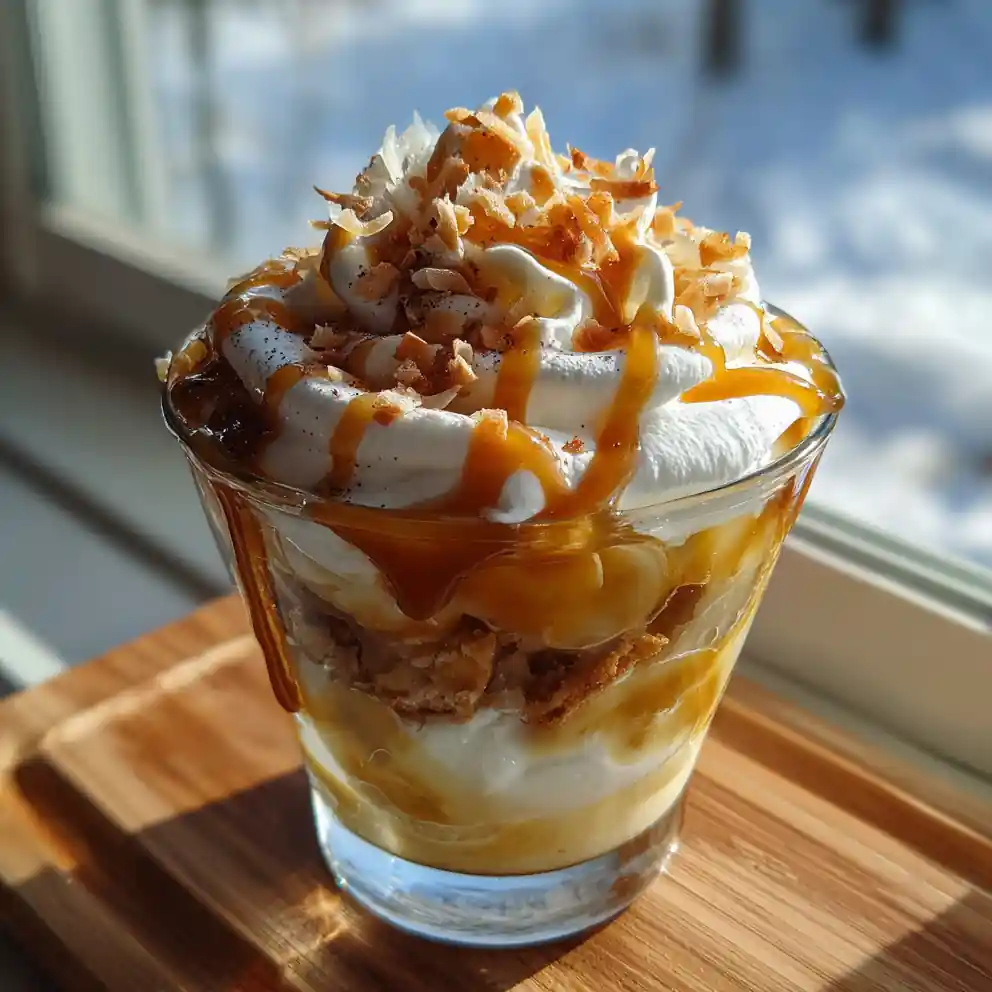 Caramel Banana Pudding With Toasted Coconut 6 Caramel Banana Pudding With Toasted Coconut