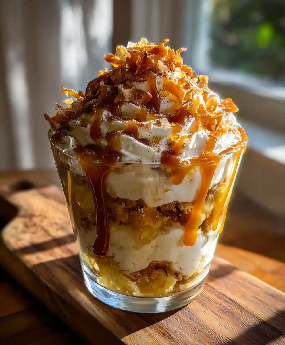 Caramel Banana Pudding With Toasted Coconut 7 Caramel Banana Pudding With Toasted Coconut