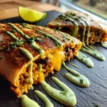 Cheddar Quesarito With Avocado Cilantro Cream 1772106591.9500575