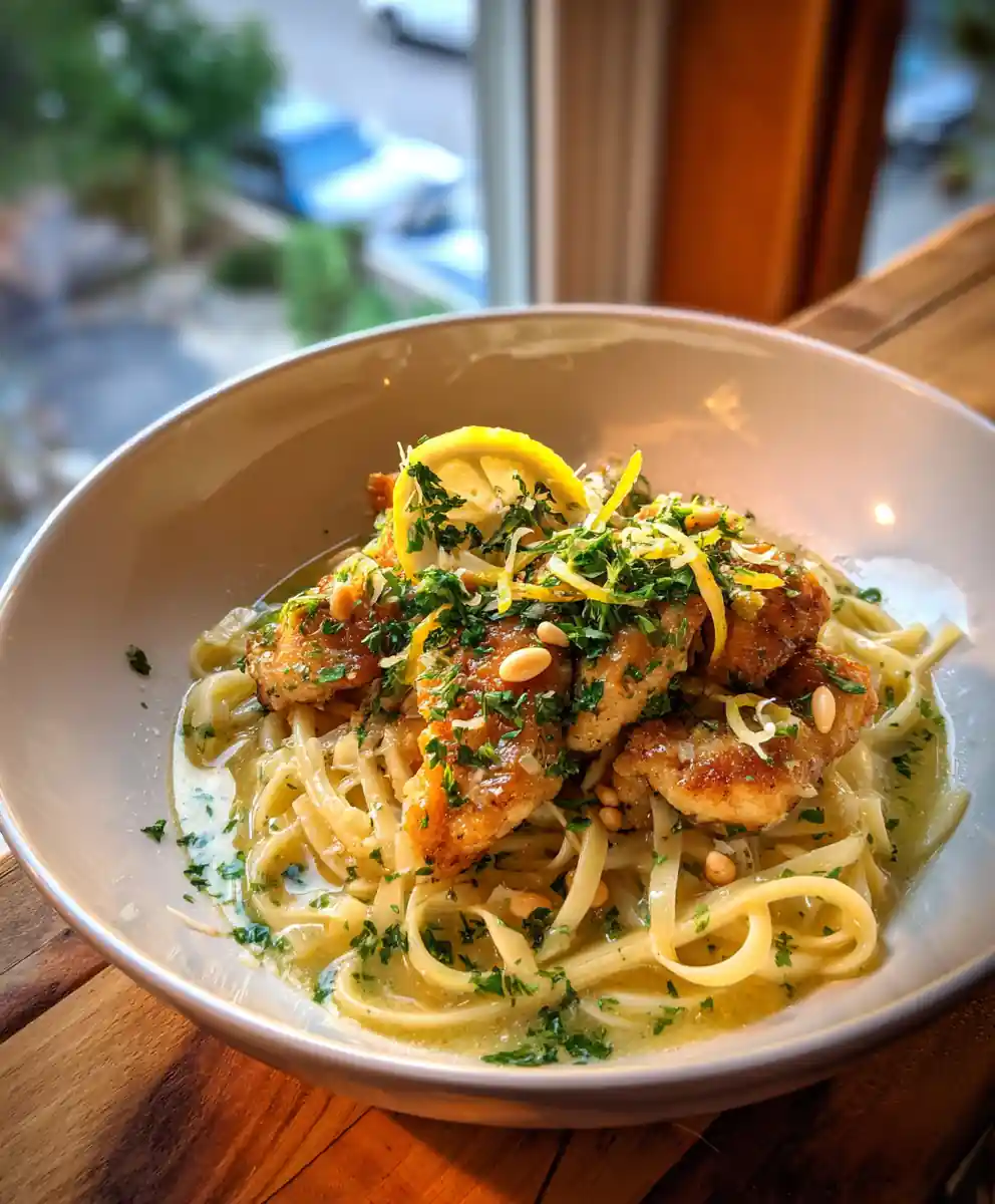 Citrus Herb Chicken Scampi With Toasted Pine Nut Crumble 7 Citrus Herb Chicken Scampi With Toasted Pine Nut Crumble