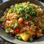 Coconut Pineapple Fried Rice With Toasted Coconut Caramel Drizzle 1772099857.1101532
