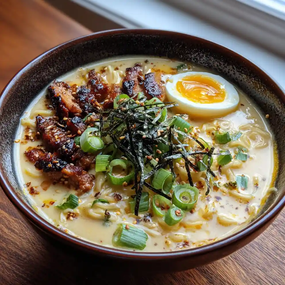 Creamy Garlic Chicken Ramen With Charred Miso Butter Chicken 1772034193.037016
