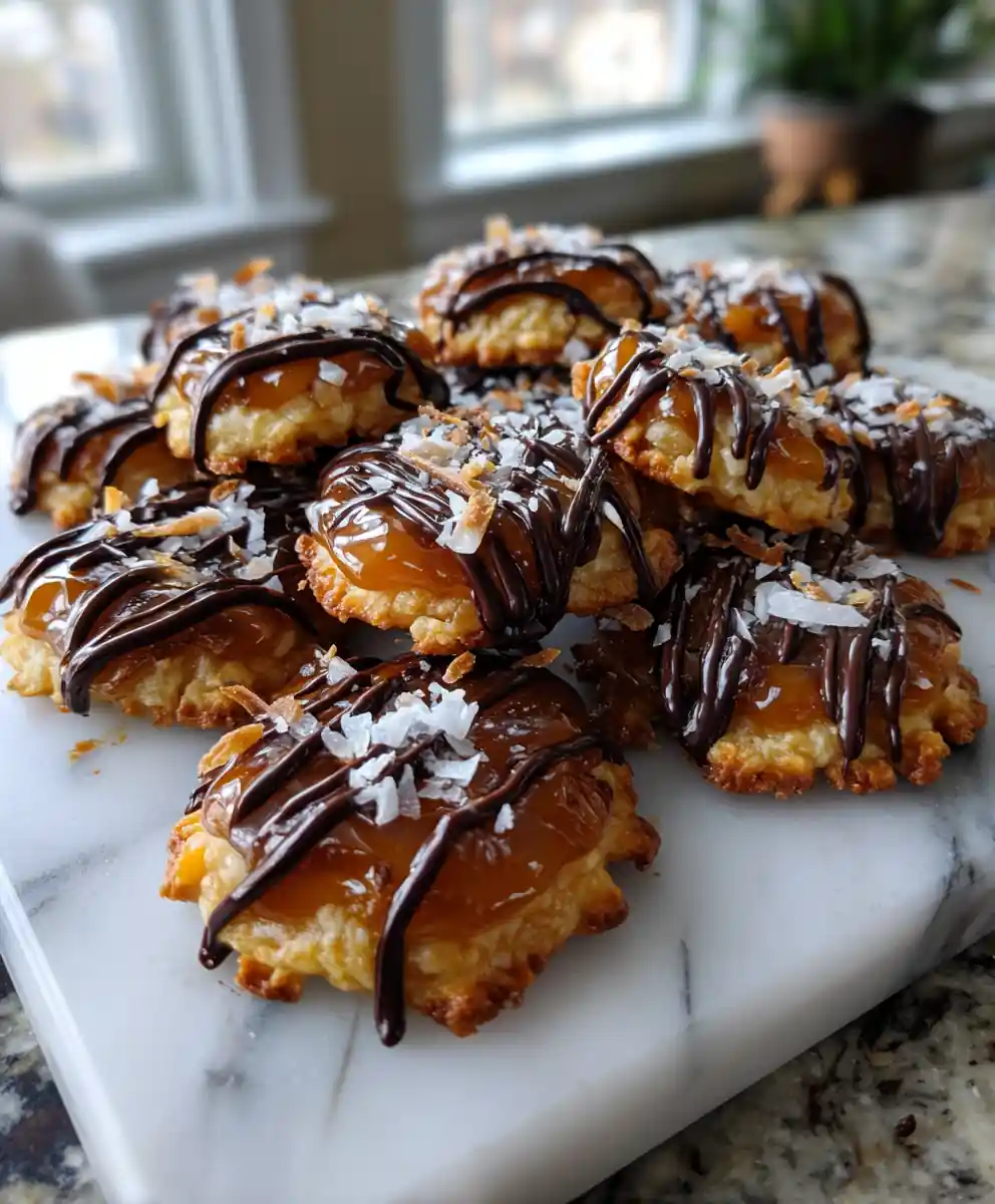 Ginger Caramel Samoas Cookies With Dark Chocolate Drizzle 7 Ginger Caramel Samoas Cookies With Dark Chocolate Drizzle