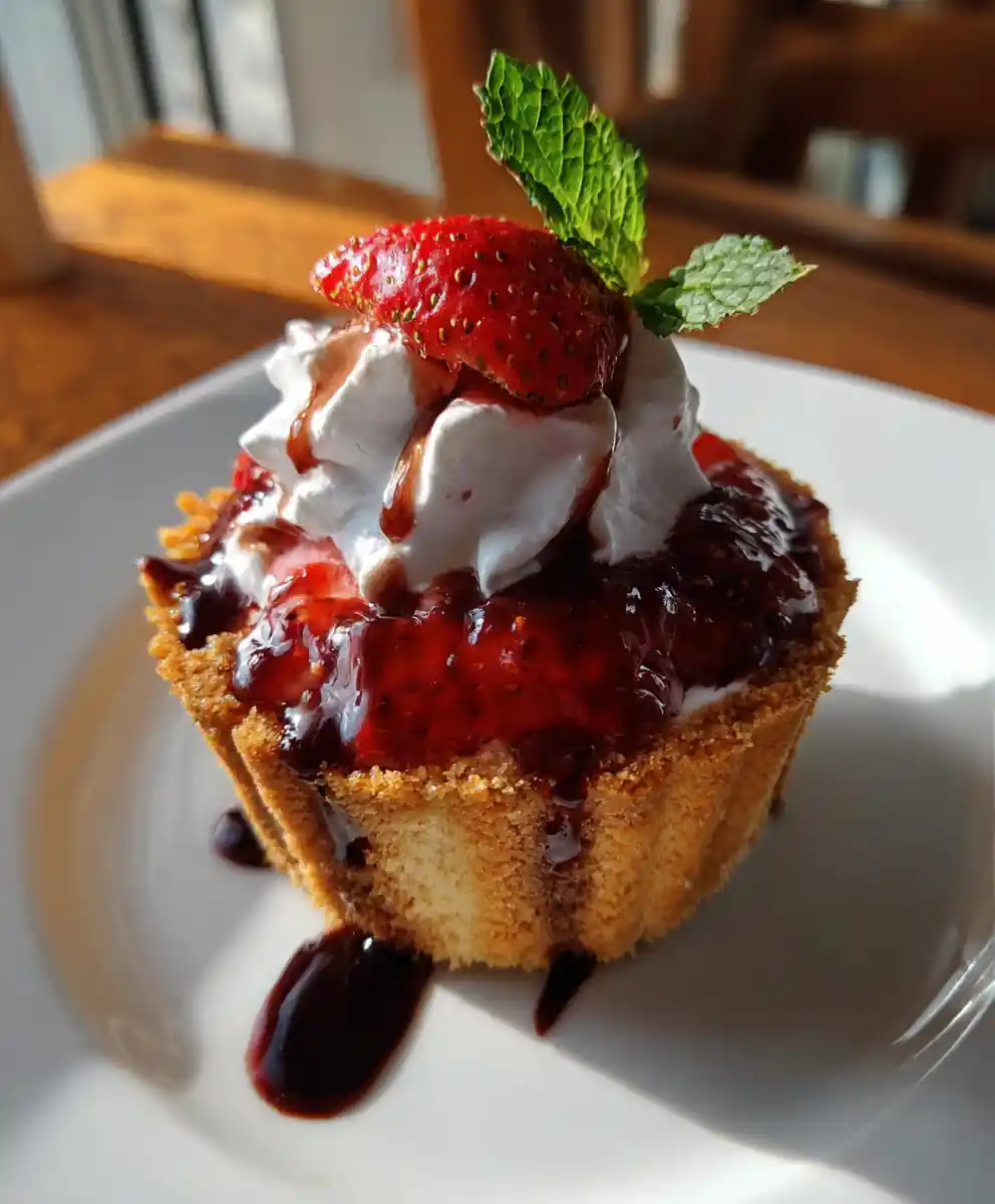 Lavender Whipped Strawberry Shortcake Cups