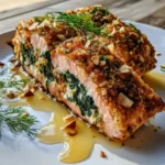 Lemon Almond Crusted Stuffed Salmon With Cream Cheese Spinach 1772094423.4978447