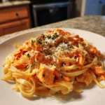 Lemon Garlic Chicken Pasta With Roasted Red Pepper Cream Swirl 1772090156.5649087