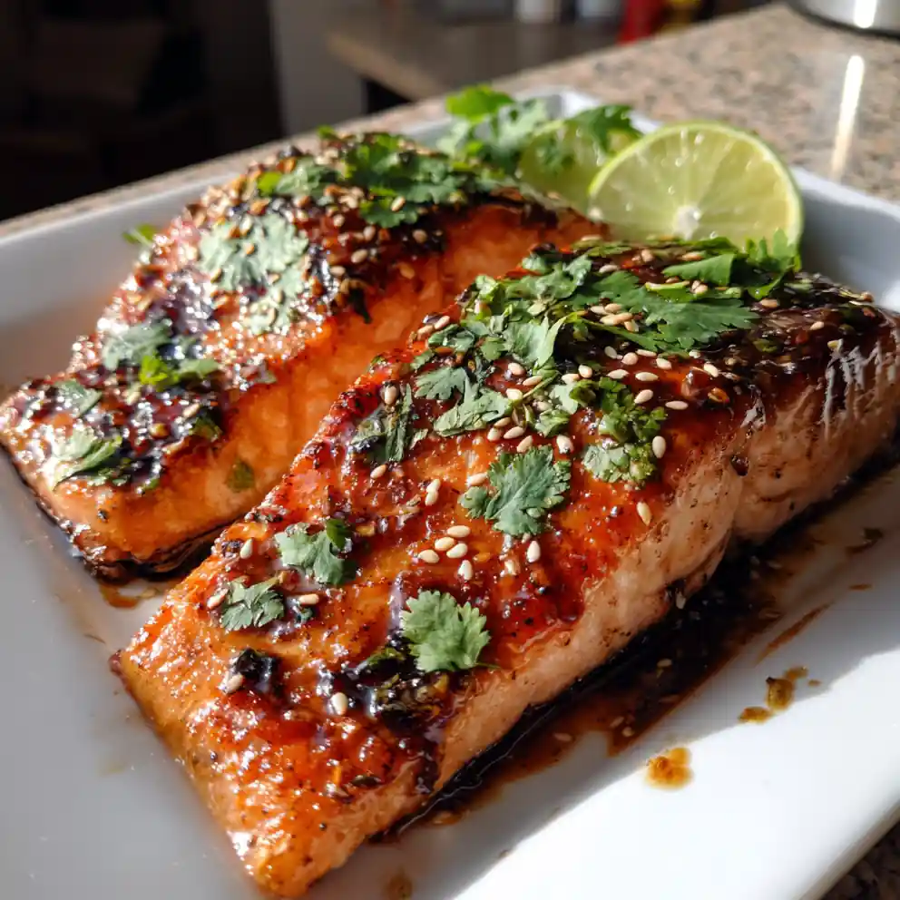 Maple Miso Glazed Baked Salmon With Sesame Cilantro Finish 6 Maple Miso Glazed Baked Salmon With Sesame Cilantro Finish