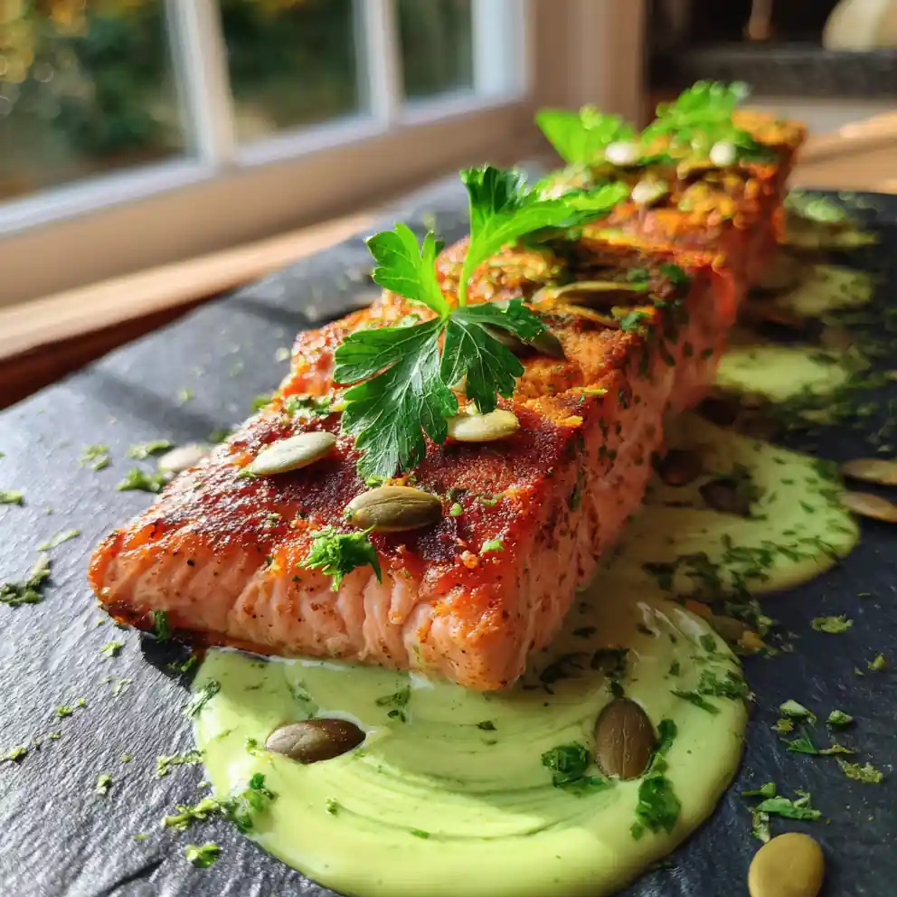 Pan Seared Cajun Pepper Salmon With Lime Avocado Cream Swirl 6 Pan Seared Cajun Pepper Salmon With Lime Avocado Cream Swirl