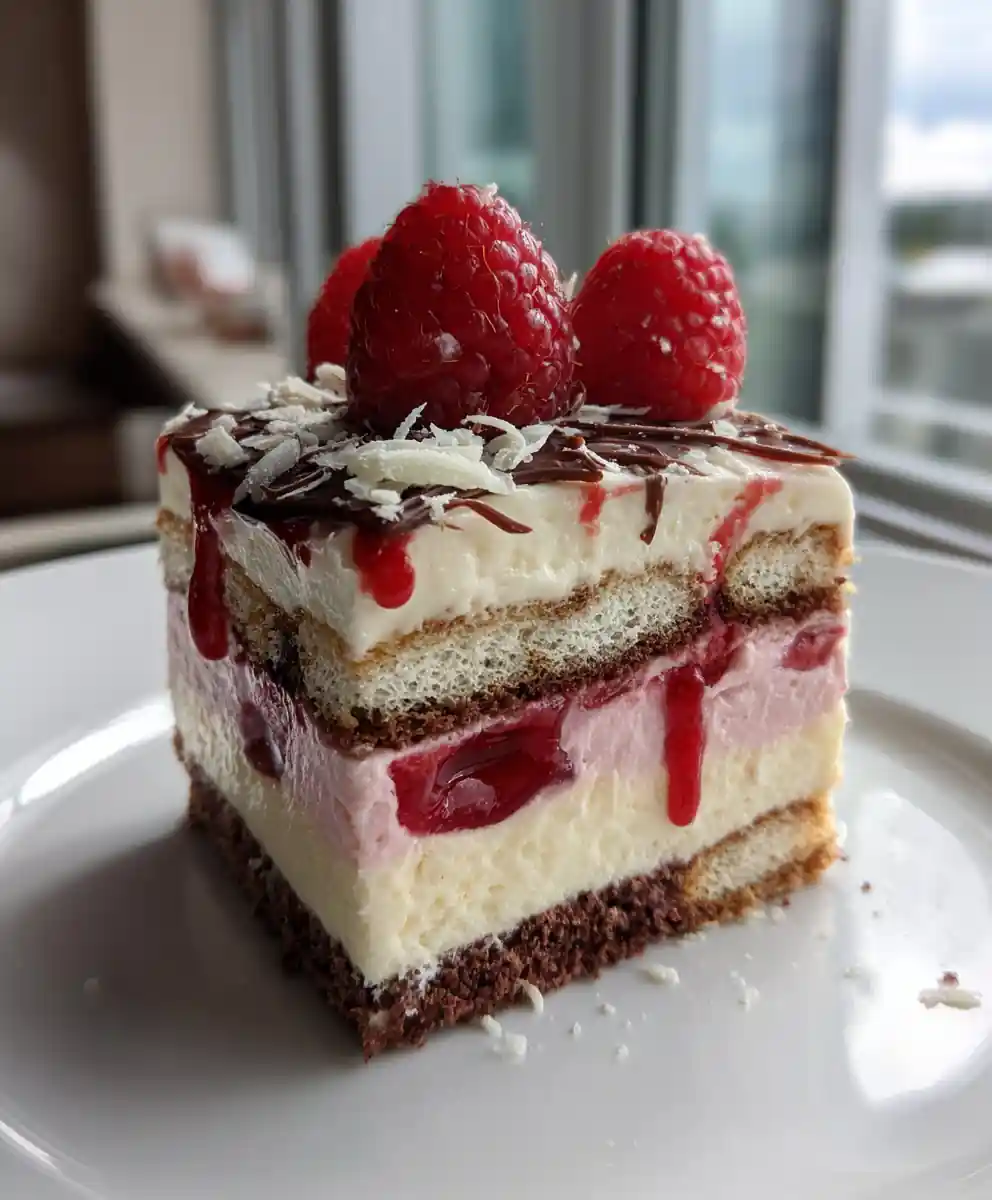 Raspberry White Chocolate Tiramisu With Creamy Mousse