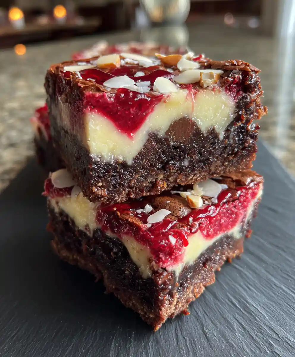 Red Velvet Cheesecake Brownies With Raspberry White Chocolate Swirl 7 Red Velvet Cheesecake Brownies With Raspberry White Chocolate Swirl