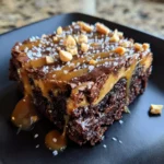 Salted Caramel Peanut Butter Brownies With Espresso Drizzle 1772029883.5024955