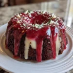 Strawberry Earthquake Cake With White Chocolate Mousse Swirl And Basil Glaze 1772042092.1475046