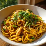 Turmeric Swirled Garlic Chicken Noodles 1772128090.3133135