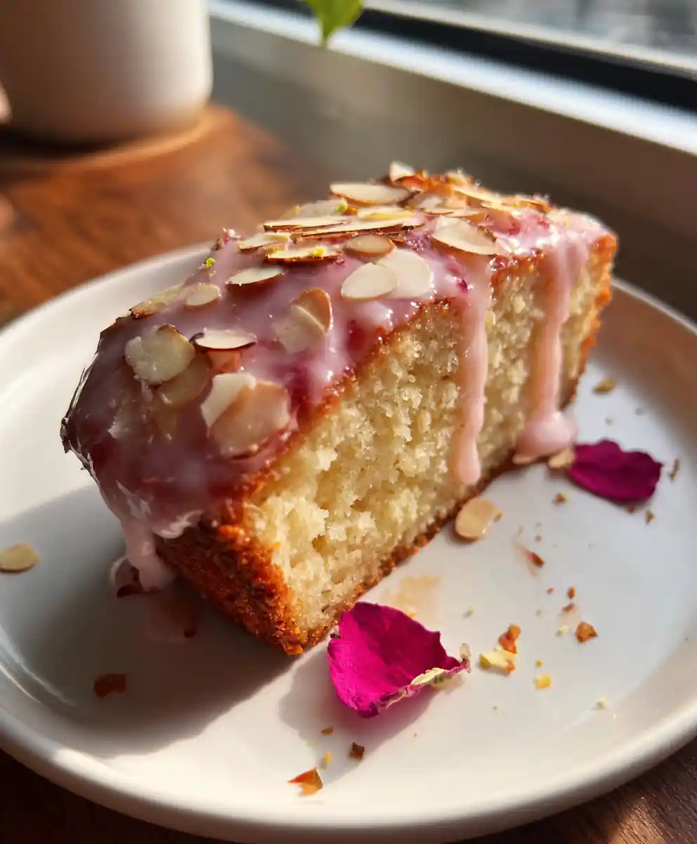 Vanilla Raspberry Rosewater Glazed Cake 7 Vanilla Raspberry Rosewater Glazed Cake