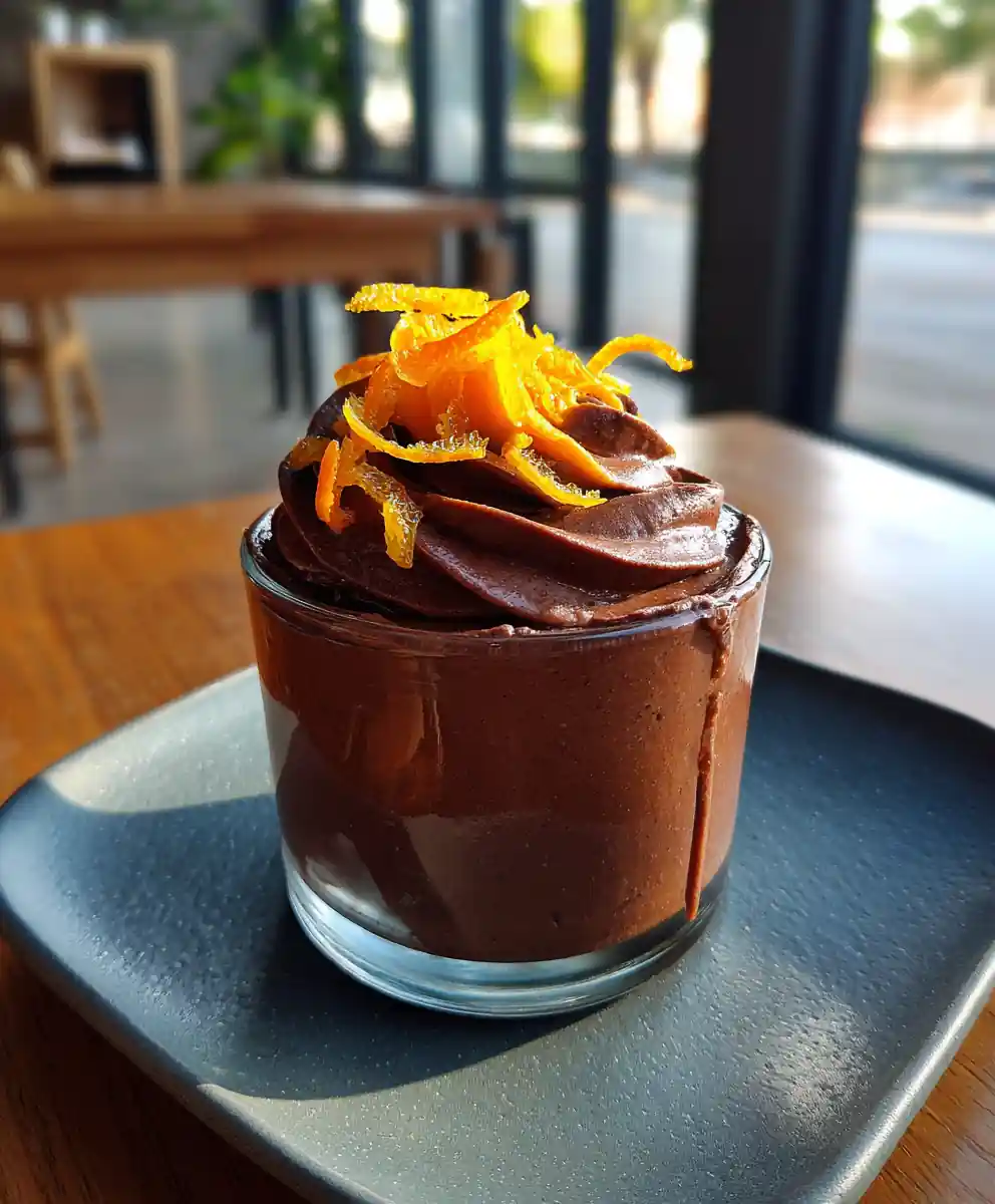 Velvety Chocolate Delight With Orange Whisper Swirl