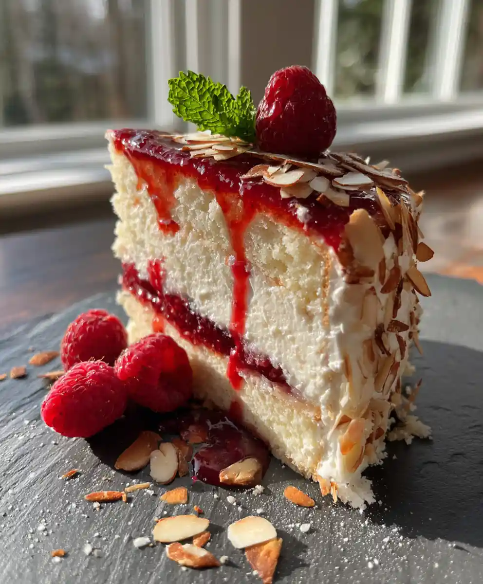 White Chocolate Raspberry Dream Cake With Silky Mousse Center