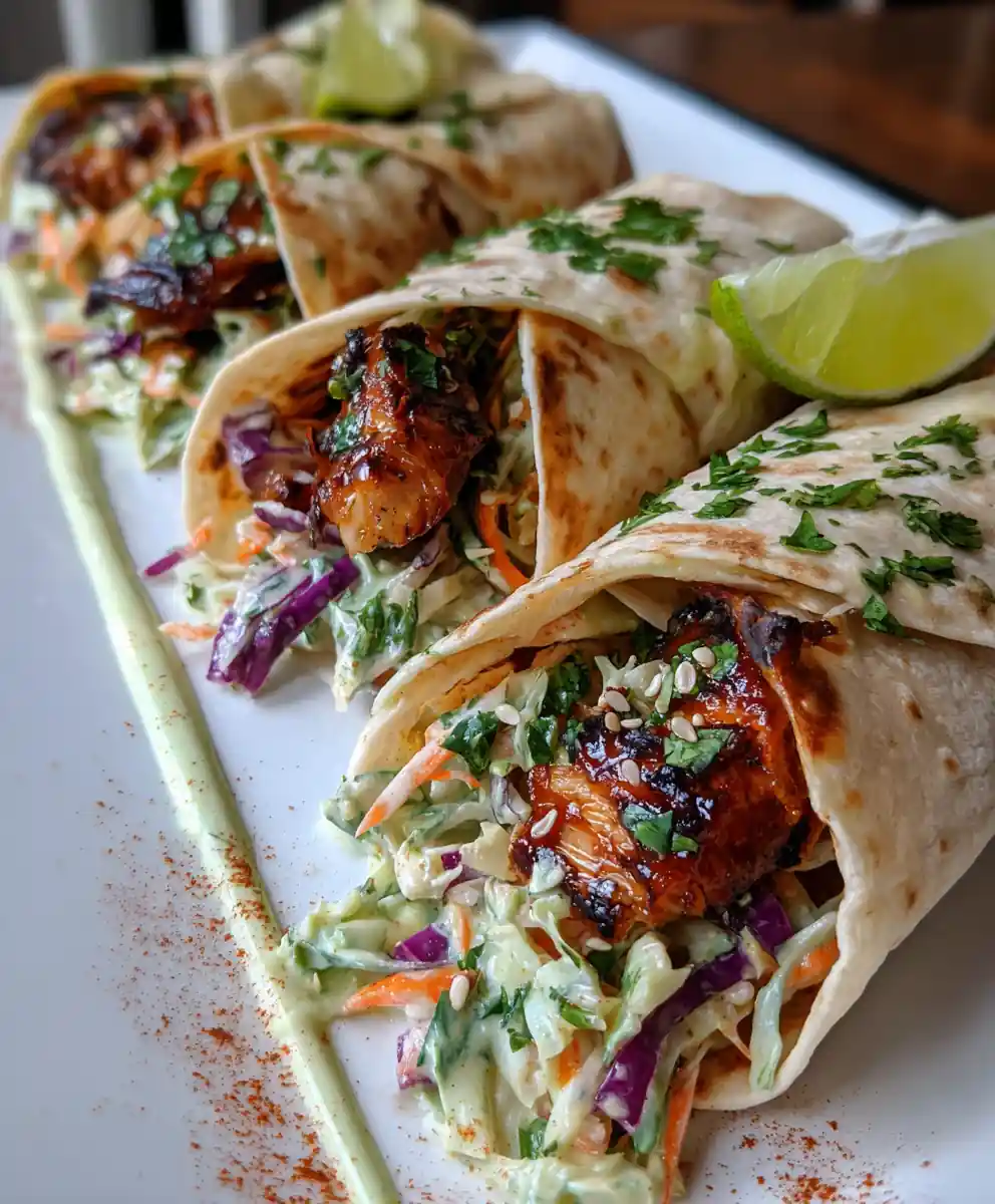 Bbq Chicken Coleslaw Wraps