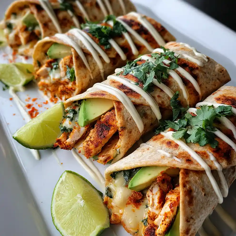 Cheesy Garlic Chicken Wraps 6 Cheesy Garlic Chicken Wraps