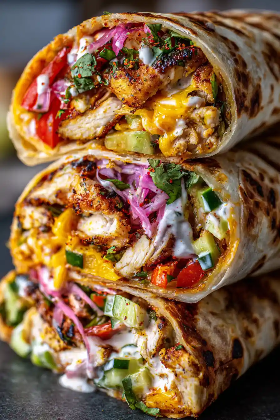 Cheesy Garlic Chicken Wraps – Easy & Flavorful Chicken Breast Recipe