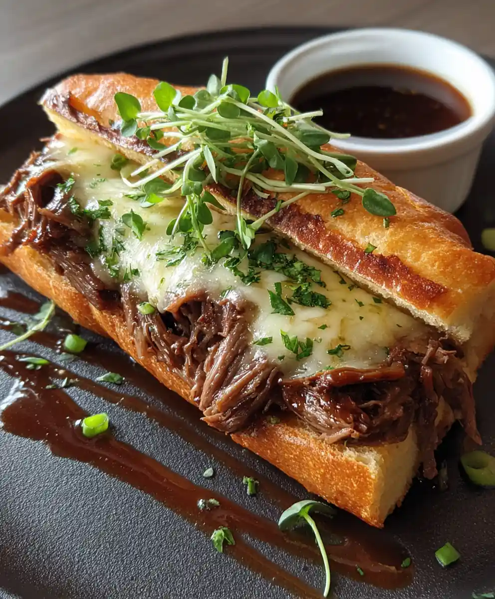 Crockpot French Dip Sandwiches