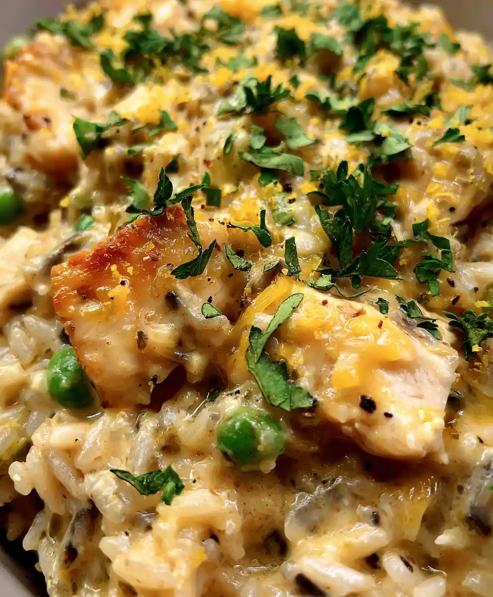 Crockpot Creamy Chicken And Wild Rice Casserole