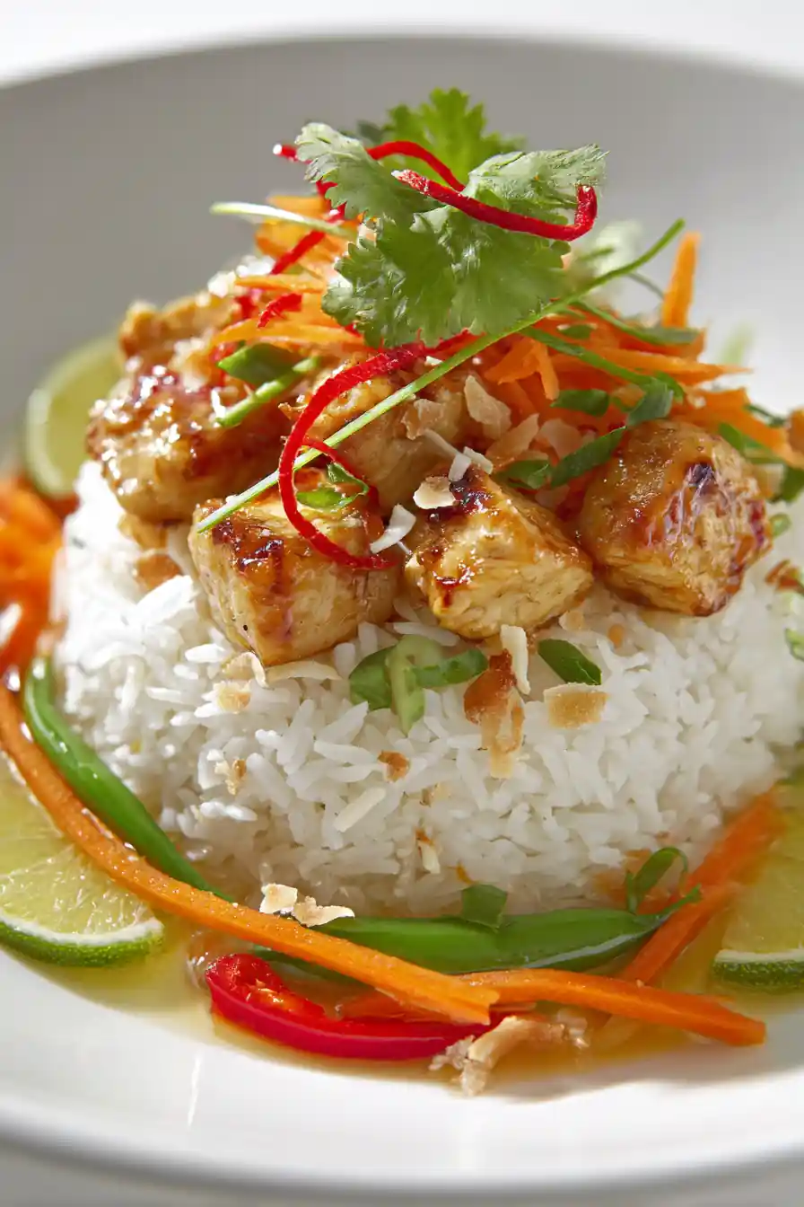 Easy Coconut Chicken Rice Bowl