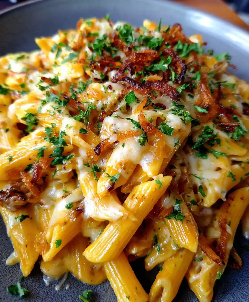 Easy Loaded Cheeseburger Alfredo Pasta