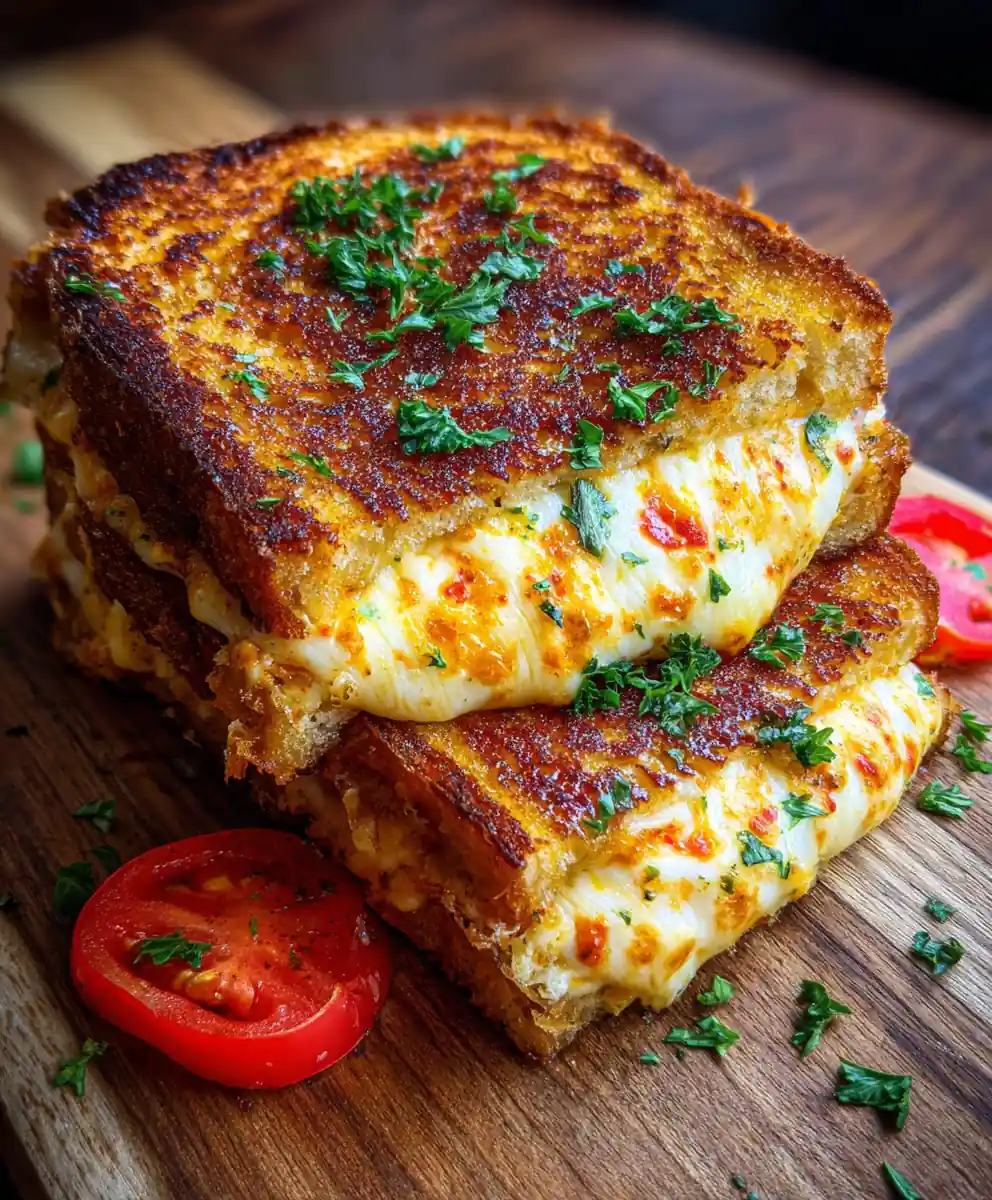 Garlic Bread Grilled Cheese