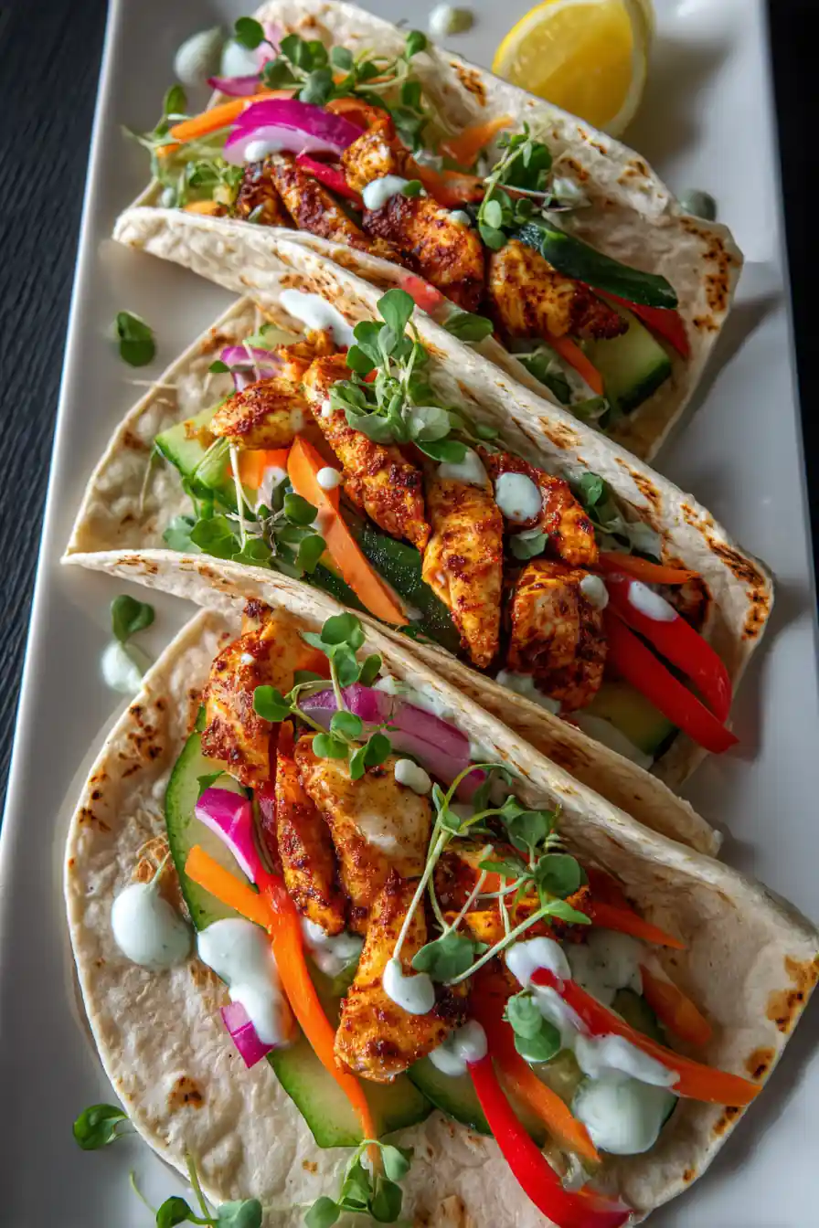 Garlic Chicken Wraps