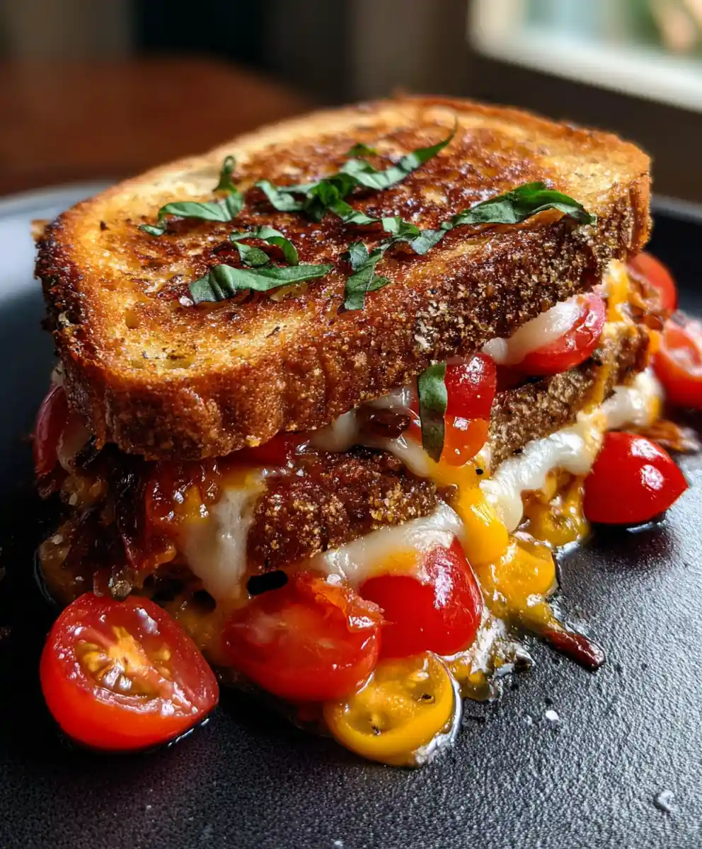 Grilled Cheese Patty Melts With Caramelized Onion & Herb Mayo