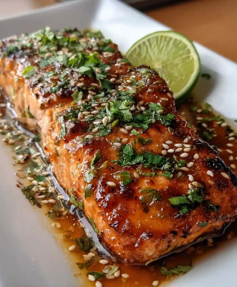 Honey Lime Garlic Butter Baked Salmon
